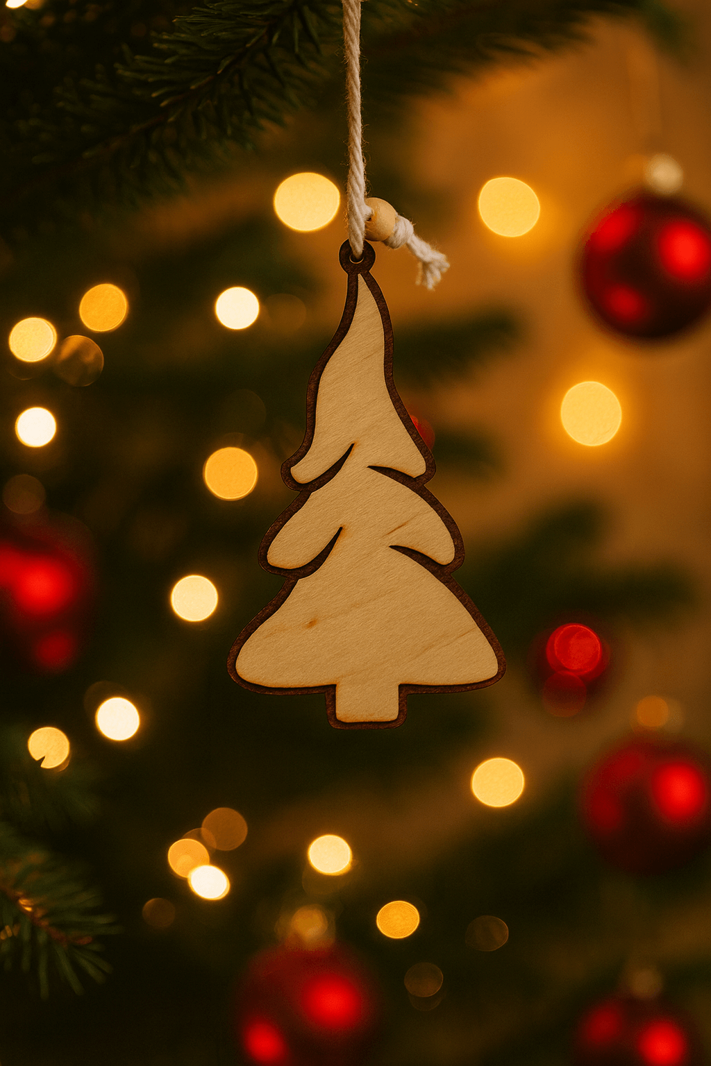 Wypalana ozdoba - Piernikowe Choinki 12 sztuk