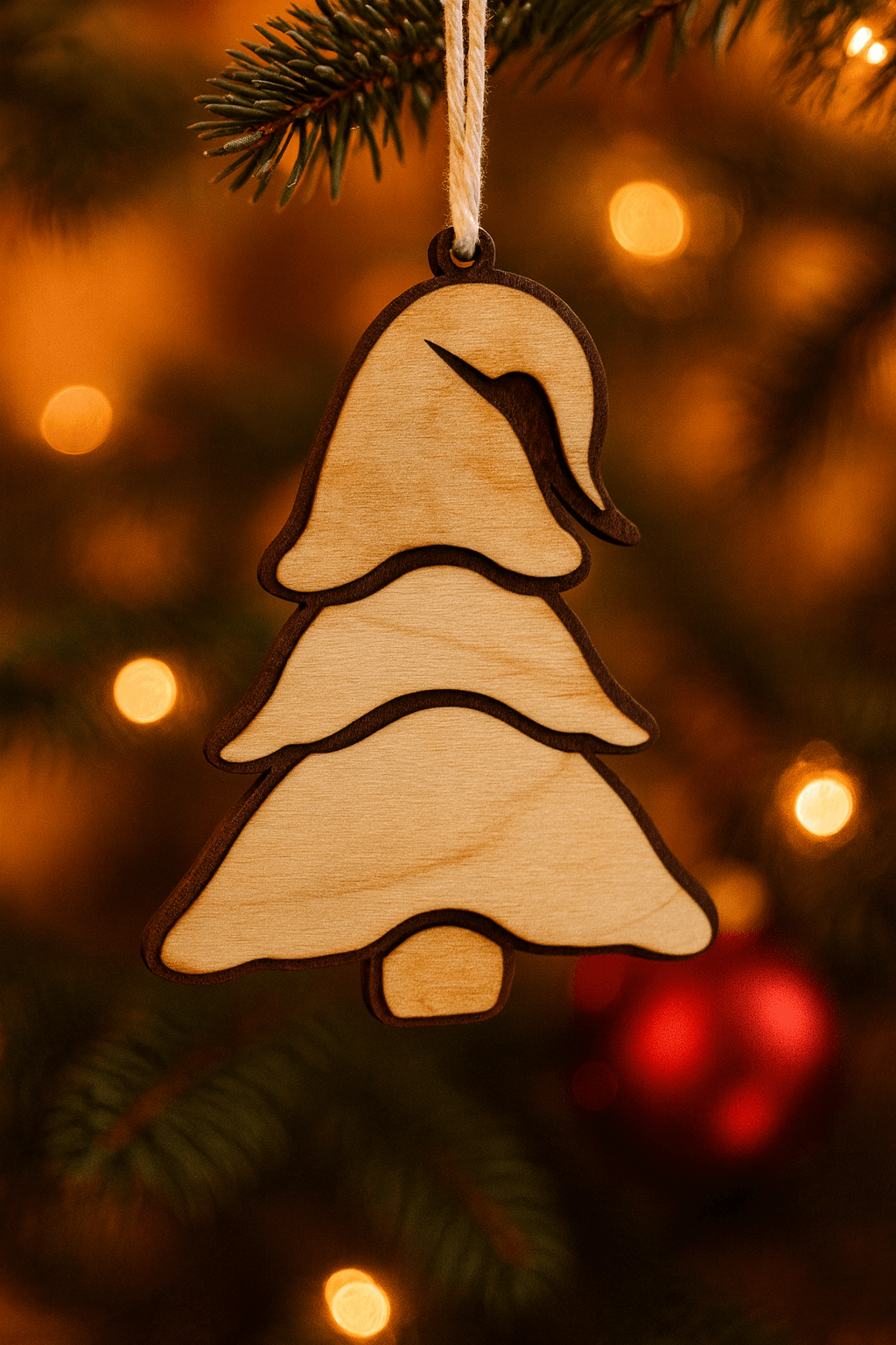 Wypalana ozdoba - Piernikowe Choinki 12 sztuk