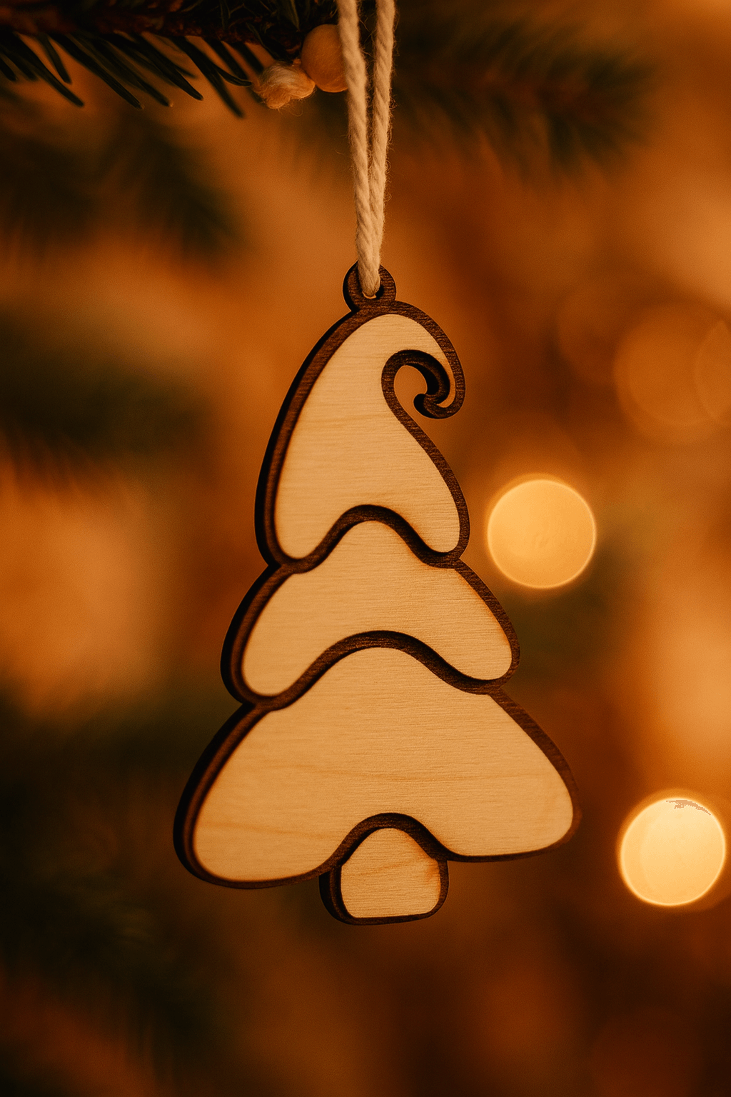 Wypalana ozdoba - Piernikowe Choinki 12 sztuk